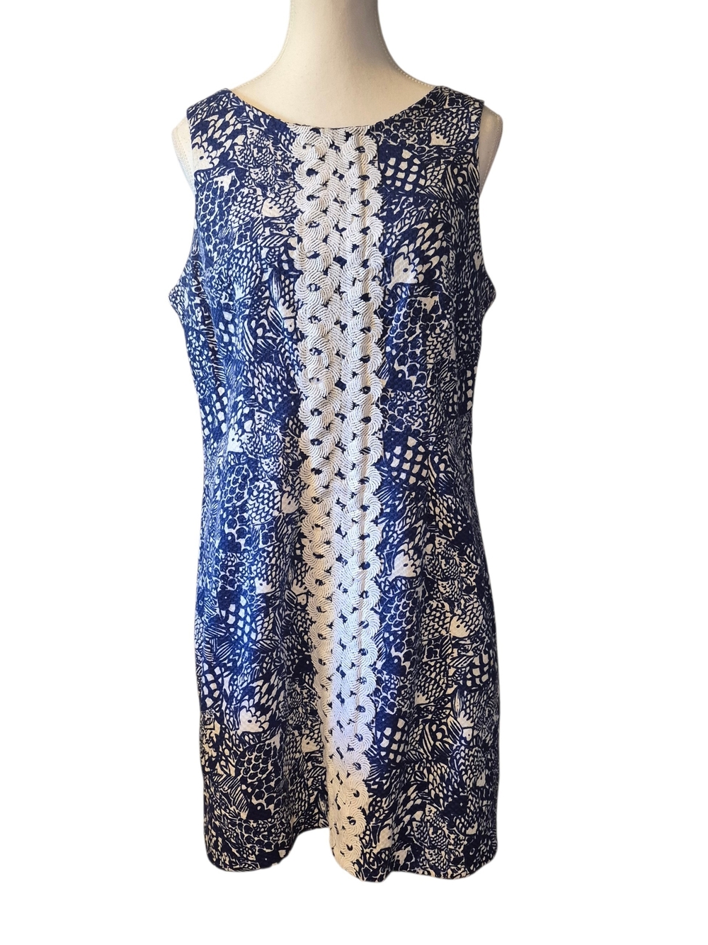 Lilly Pulitzer for Target Navy & White Sleeveless Midi Dress